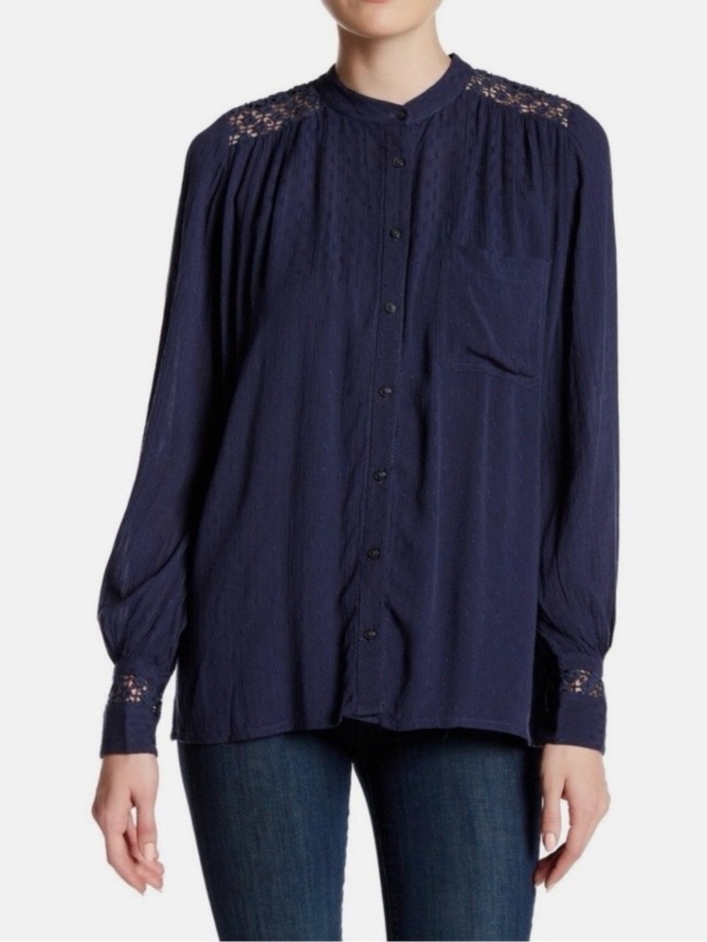 Free People Button Down Blouse Size XS